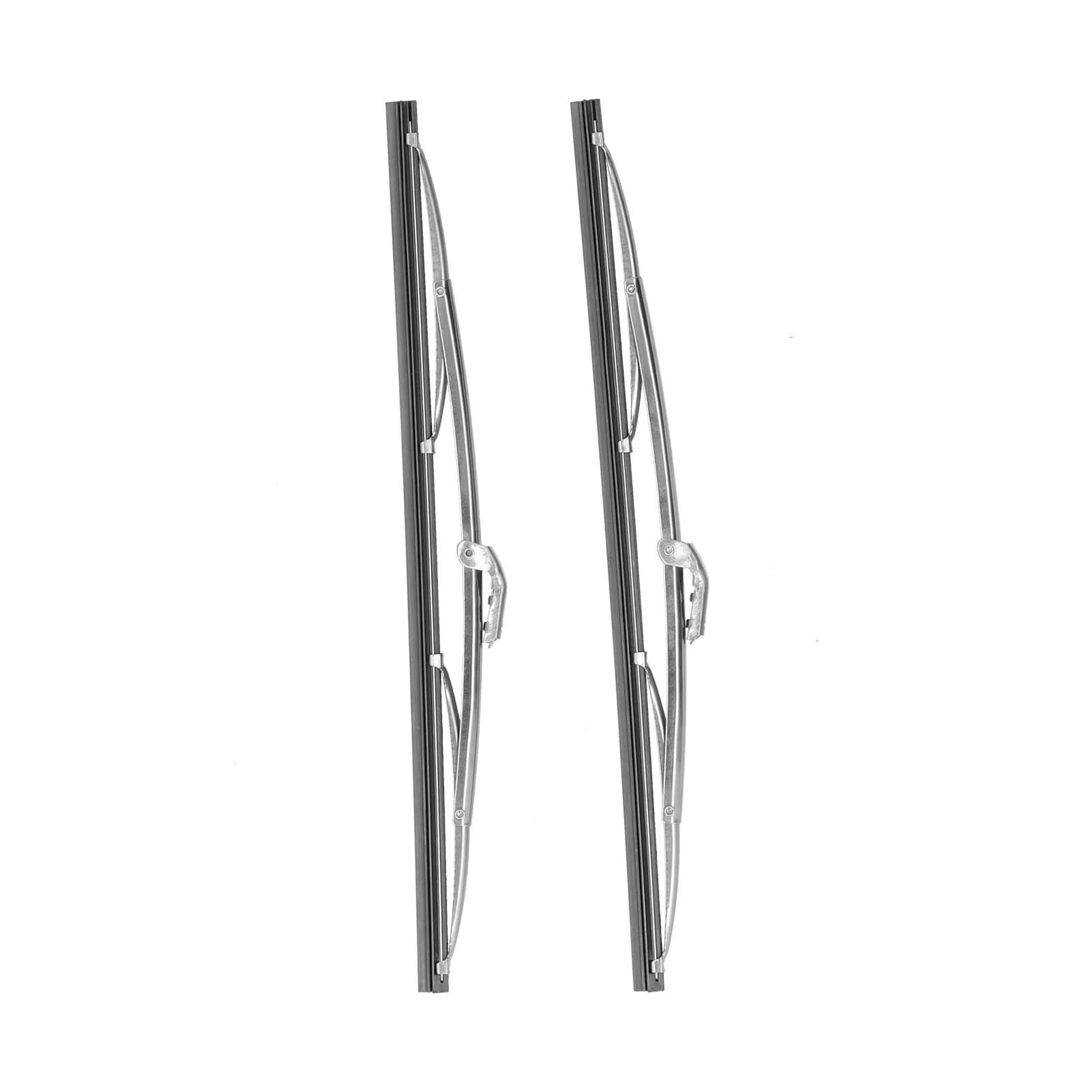 Spazzole tergicristallo anteriori da 12 pollici/30,48 cm in acciaio inossidabile argento lucido universale per set di spazzole tergicristallo anteriori per auto