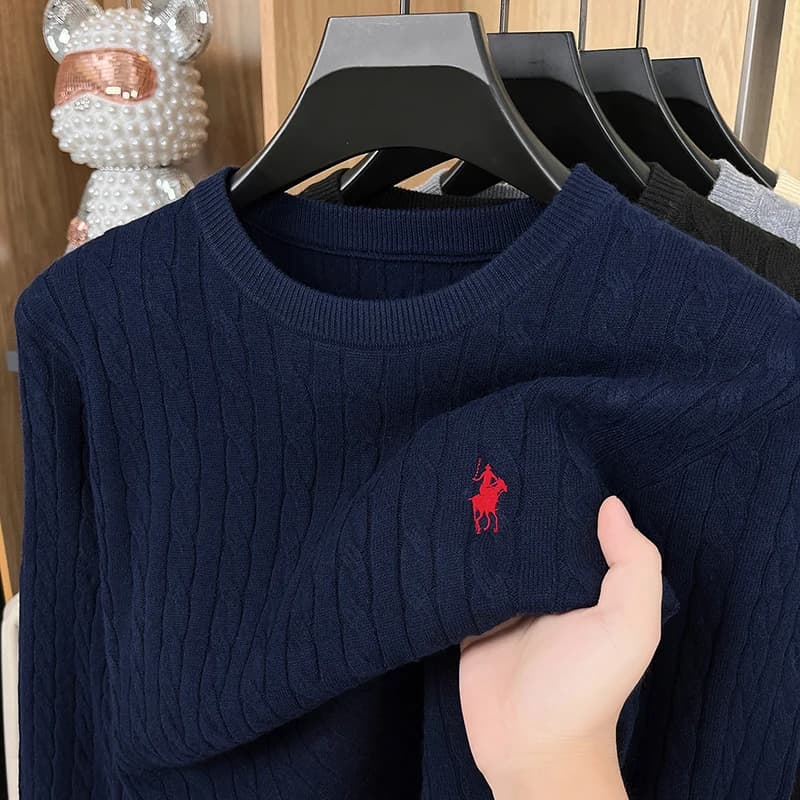 Maglione di marca di design con ricamo pony di lusso da uomo nuova moda unico jacquard comfort Paul pullover girocollo lavorato a maglia casual
