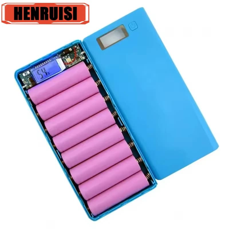Scatola di carica batteria USB Power Bank Scatola caricabatteria 8 * 18650 Pannello display digitale Ricarica rapida con display digitale a LED