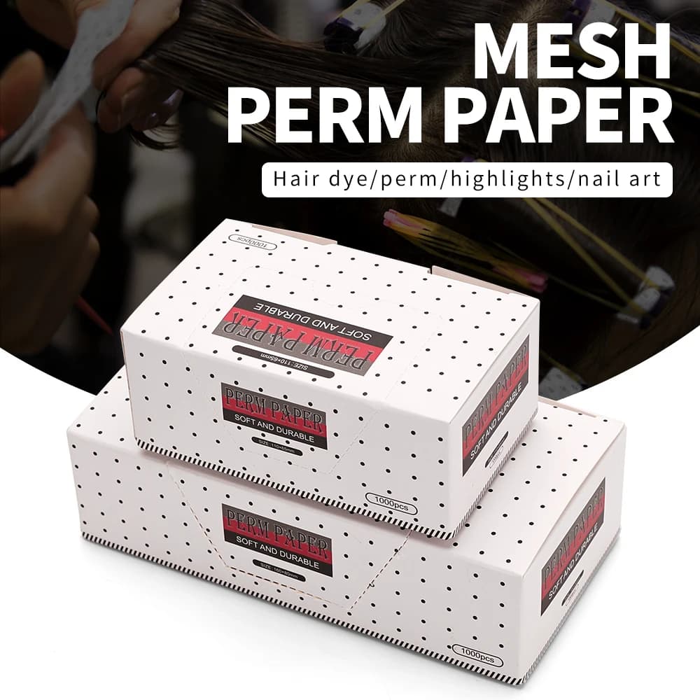 1000 sheets/box Paper for permanent disposable paper for permanent hair salon Bigodino hair card for permanent temperature-resistant whitening
