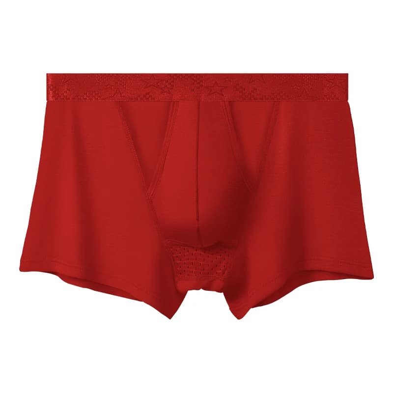 Intimo maschile separato in stile bullet. Realizzato in seta di ghiaccio, con supporto per lo scroto. Boxer da uomo, sottili, traspiranti, realizzati in Moda