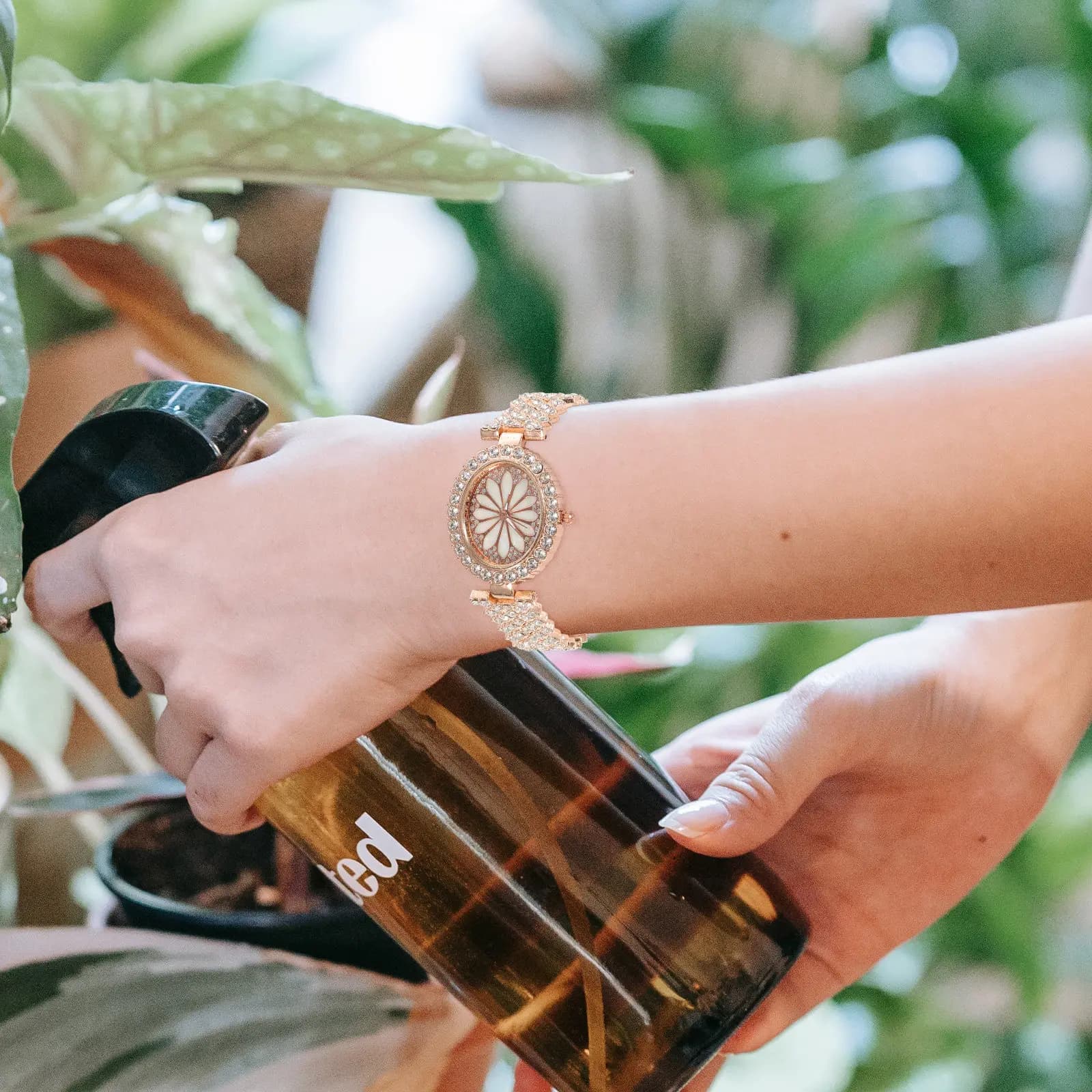 Orologio da Polso da Donna, Bracciale Elegante in Argento per Signore