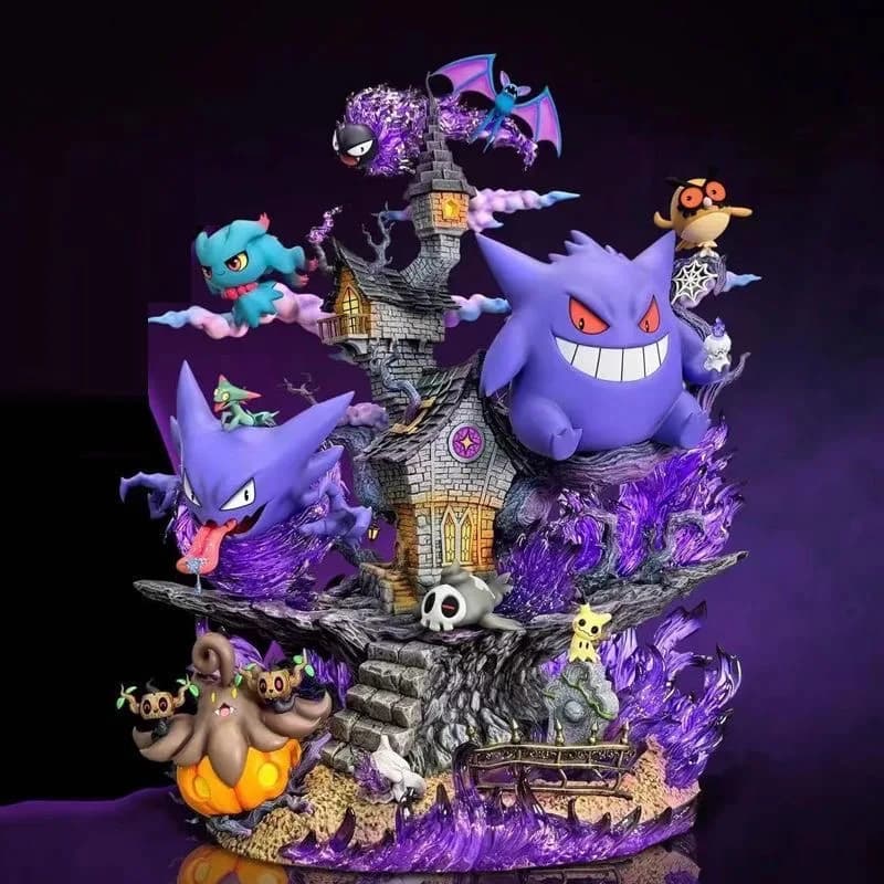 32 cm/12.6in Ainme Pokemon Figura Gengar Evolution Famiglia benna Action Figures Collezione di statue in PVC Modello Giocattoli Regali