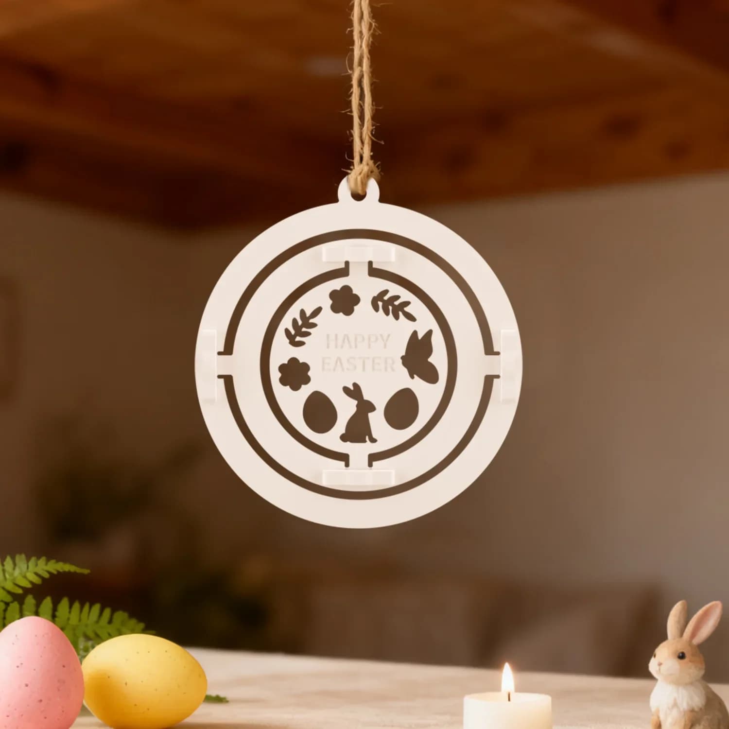 Top Quality Easter Wind Chime Pendant Silicone Mold Resin Plaster Hanging Decoration DIY Craft