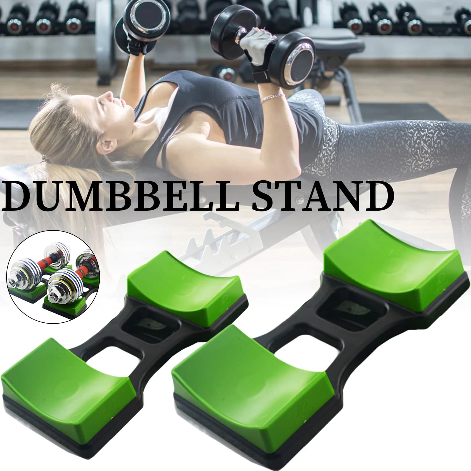 Supporto per Manubri 2/1 Pezzi, Porta Manubri Domestico, Supporto per Palestra, Comodo Supporto per Manubri Maschili e Femminili