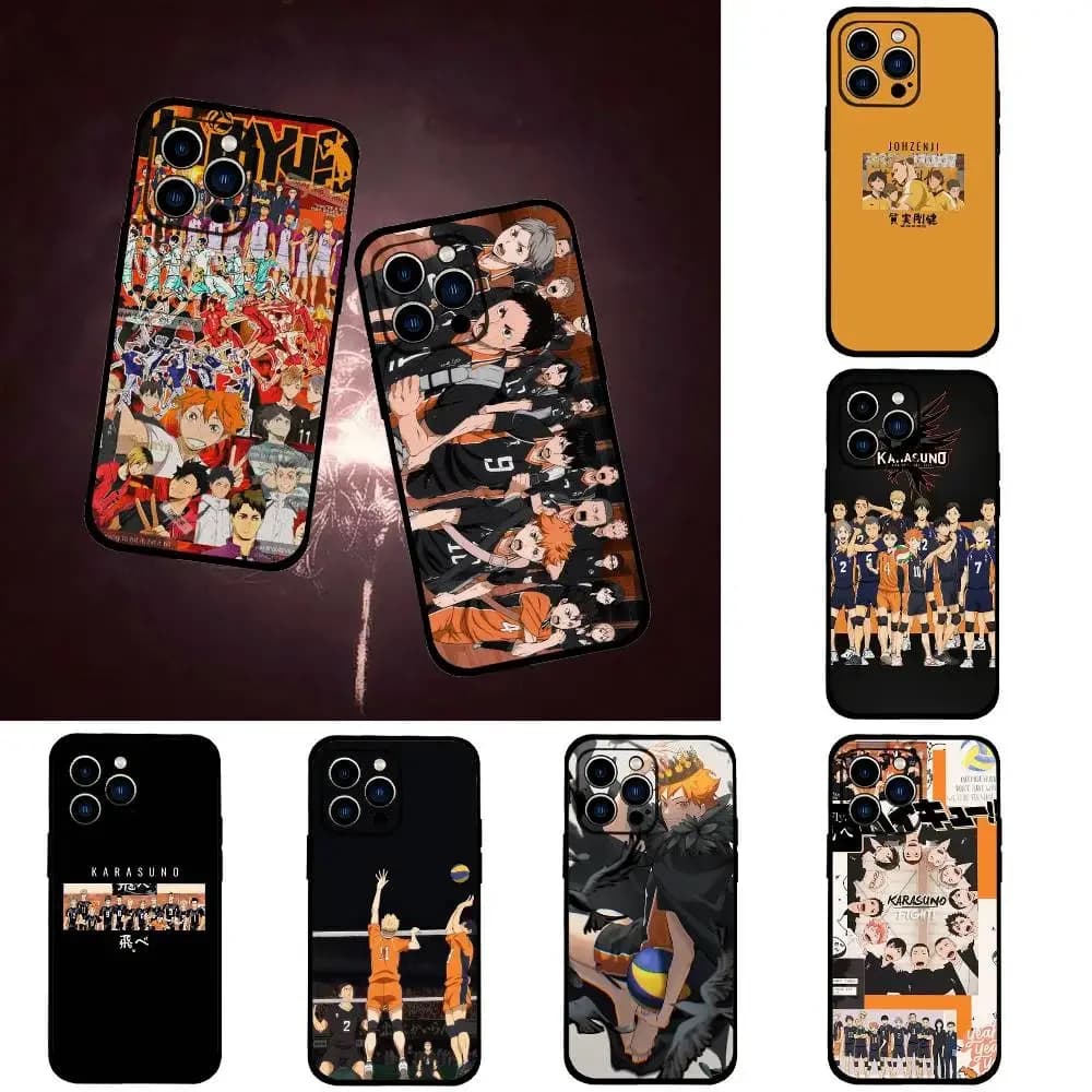 H-Haikyuus-Oyas-Volleyball Black Phone Case That Fits For IPhone 17,16,15,11,13,14 Pro Max,Plus,X,Xr,Xs Max,13Mini