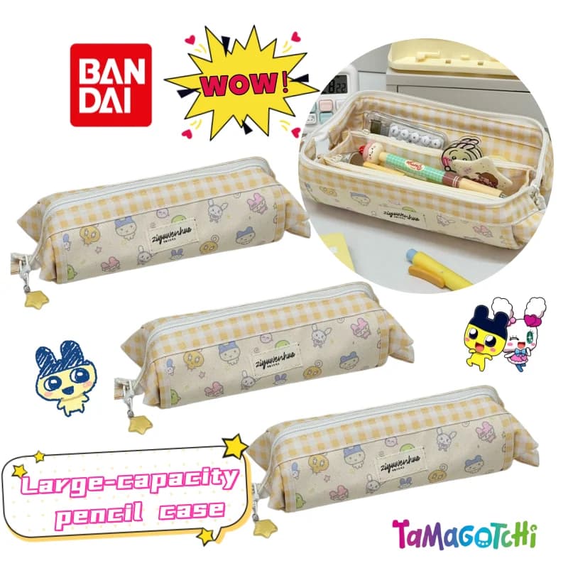 Nuovo Astuccio Cilindrico Bandai Tamagotchi Mametchi, Creativo e Personalizzato, Grande Capacità, Borsa Portaoggetti per Cancelleria Studenti