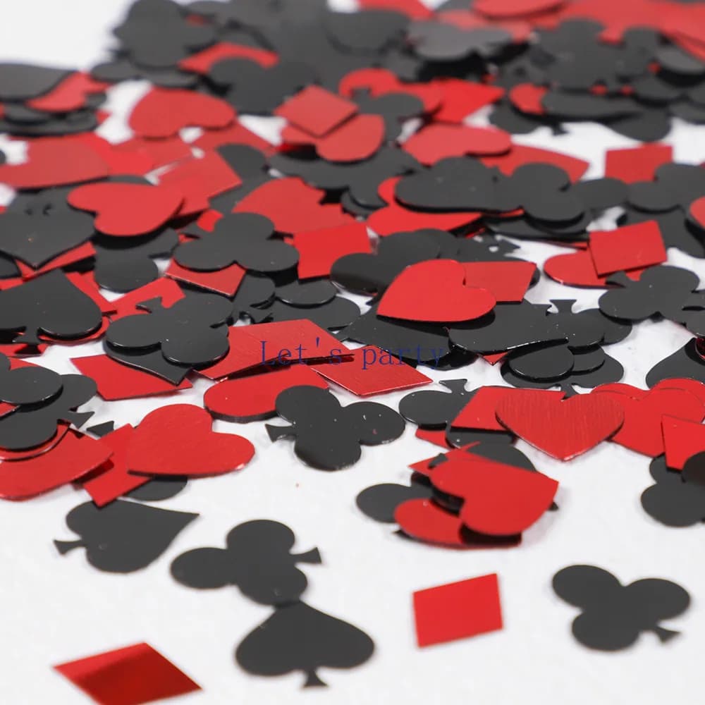 15 g/borsa Casino Las Vegas Poker Theme Paillettes Coriandoli Table Scatter for Adult Birthday Boy Wedding Night Game Party Decoration