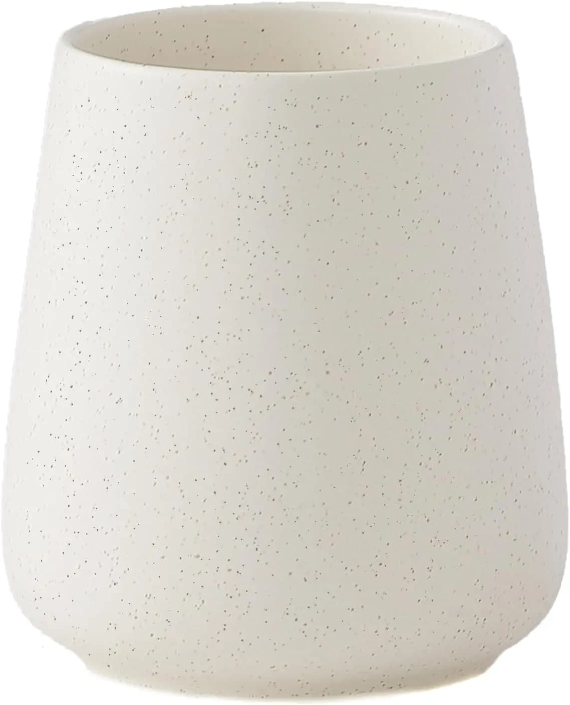 Portaspazzolino in Ceramica per Bagno, Portaspazzolino Beige con Organizzatore per Dentifricio, Contenitore Versatile da Scrivania per Trucchi