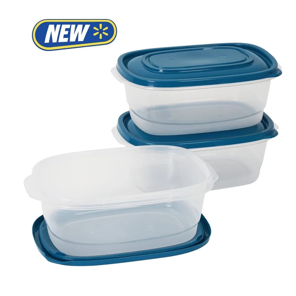 Best seller Durable Square 8 Cup Plastic Food Storage Container Set of 3 for Dry Goods Bulk Ingredients Kitchen Pantry Organization