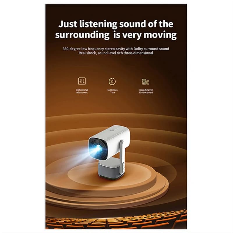 Proiettore Wifi ABNR 4K K2 PTZ Smart Android11 Mini proiettore portatile per home theater LED Bluetooth