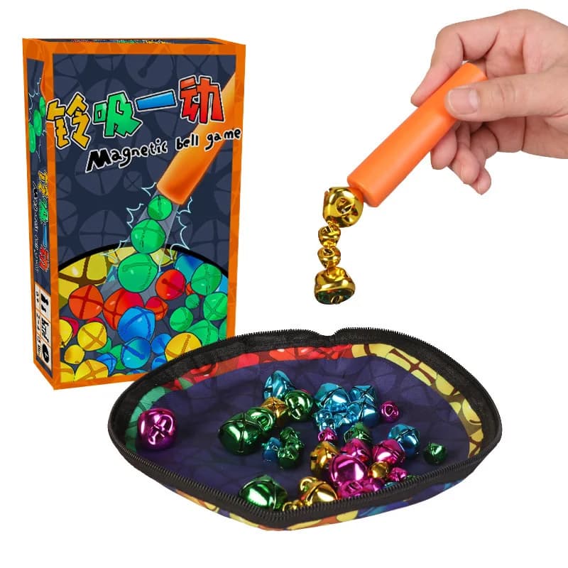 Nuova Bacchetta Magnetica Interattiva e Campanello Colorato, Giocattolo Magnetico Sensoriale Genitore-Figlio, Gioco da Tavolo Portatile Antistress, Regali per Bambini