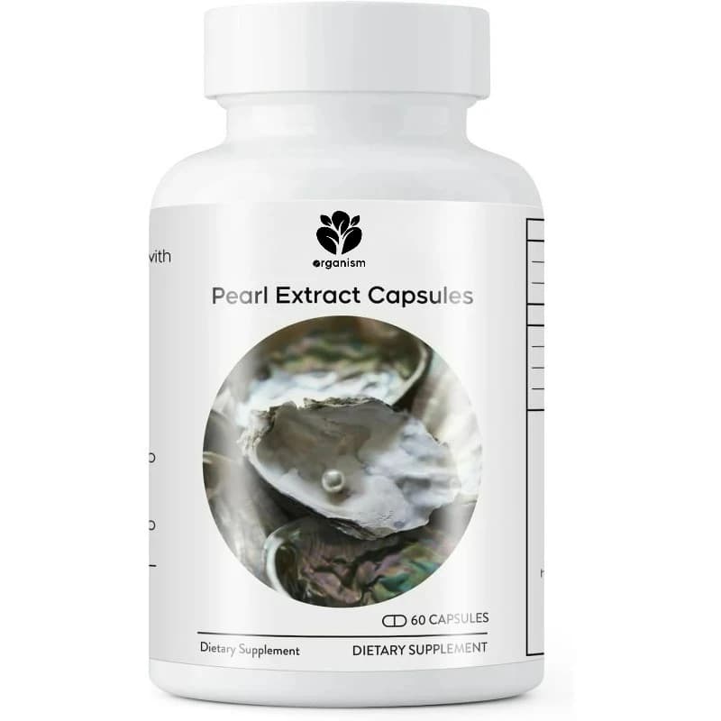Capsule di polvere di perle biologiche | Calcio naturale, aminoacidi, peptidi al collagene | Non OGM, vegetariano