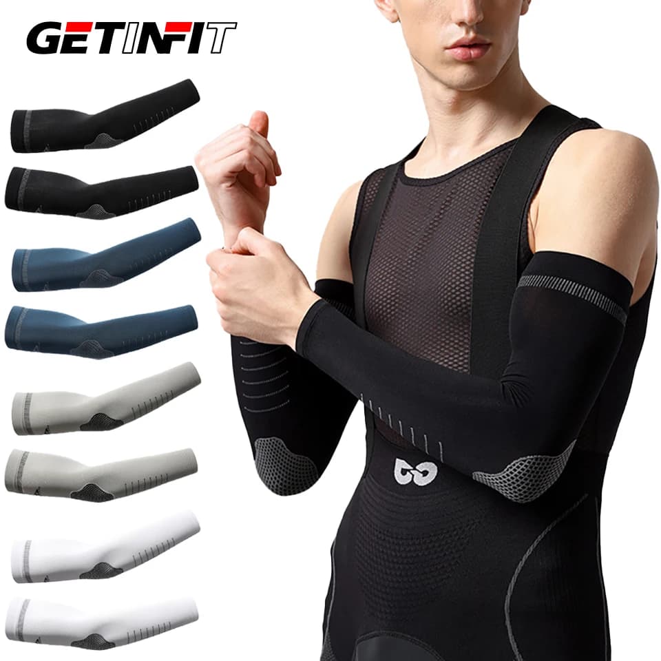 GETINFIT Protective Sleeves in Ice Silk, UV Protection Breathable for Fishing, Cycling, Hiking, Climbing and Running