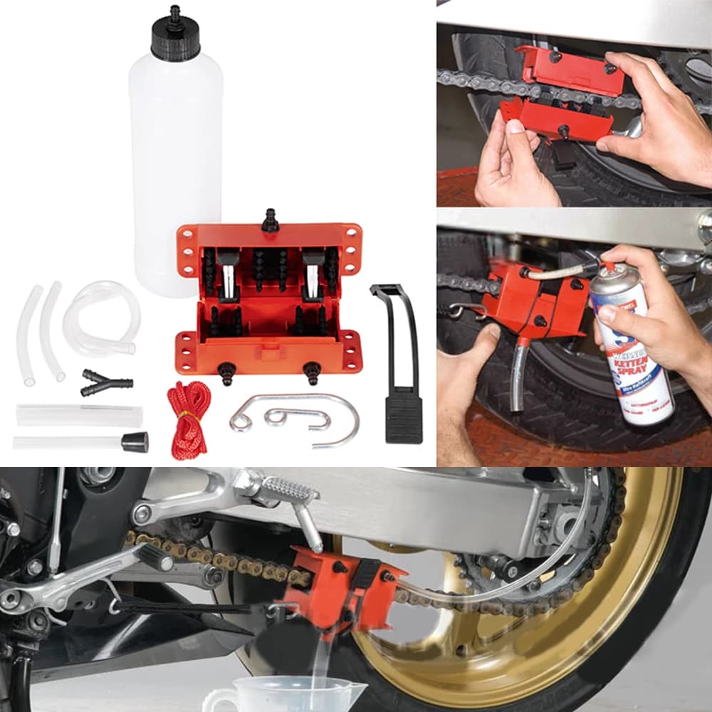 Detergente per catena Kit di pulizia per ciclismo portatile Set di spazzole per bicicletta Set di strumenti di riparazione per lavaggio bici per motociclette da strada di montagna