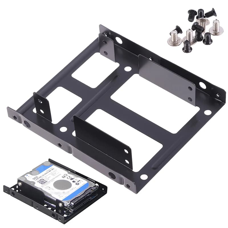 【C】 1 staffa per disco rigido con viti, adattatore interno per montaggio SSD da 2,5 a 3,5 pollici per desktop