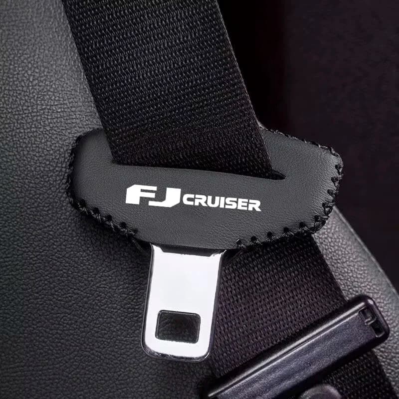 2-piece PU Leather Car Safety Belt Protective Case for Toyota FJ Cruiser