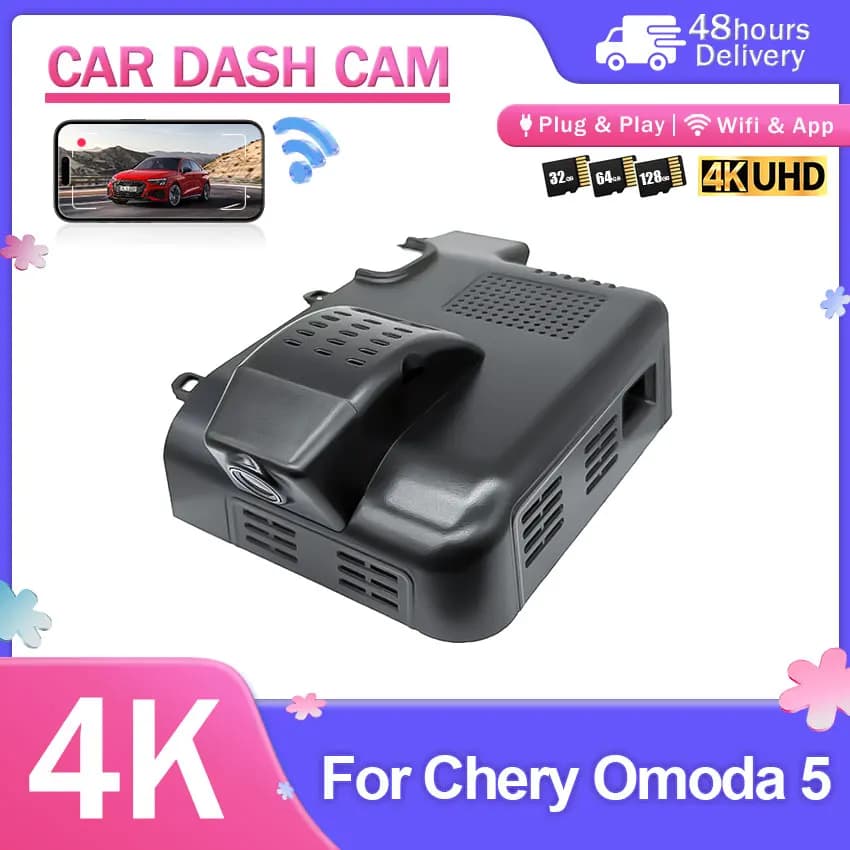 Easy Installation 4K Car DVR Video Recorder For Chery Omoda 5 C5 E5 5X Deluxe 2024 2025 2026 Plug And Play Night Vision