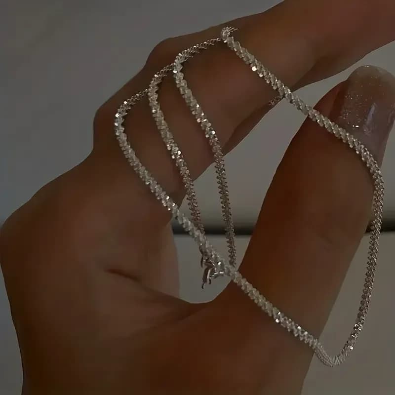 40-75cm 925 Sterling Silver Necklace 16-30 Inch originality 2MM String chain for Women Fashion streetwear Jewelry Gifts