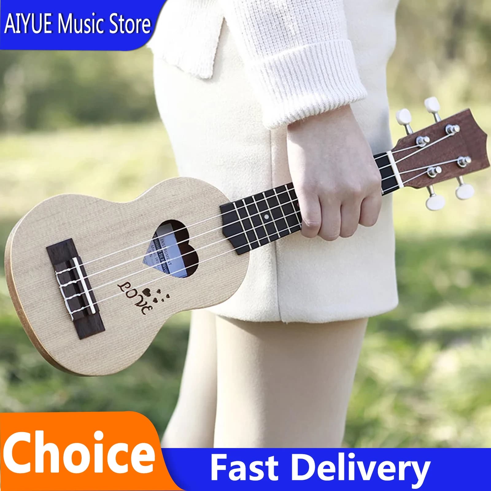 IRIN 17 Inch Ukulele Spruce Wood Musical Instrument 4 String Hawaiian Guitar Adult Gifts Kids Educational For Beginner Practice