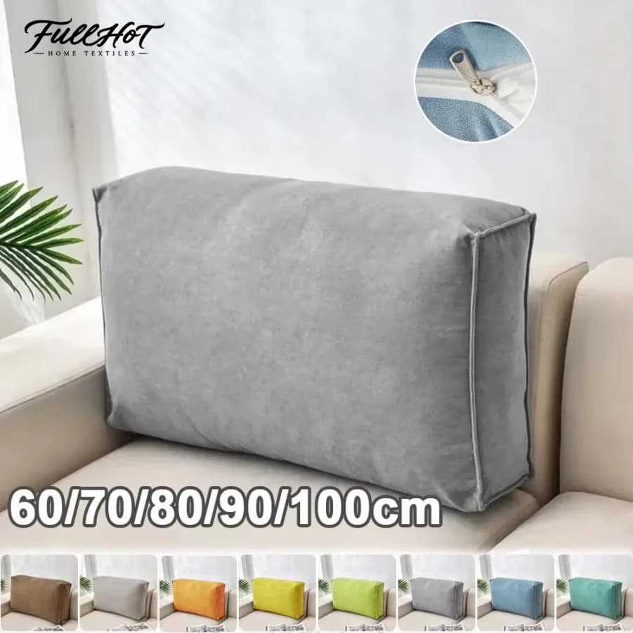 Super Soft Lumbar Support Pillow 60/70/80/90/100cm Rectangle Back Rest Pad for Sofa Bedside Tatami Home Camping Reading Almofada