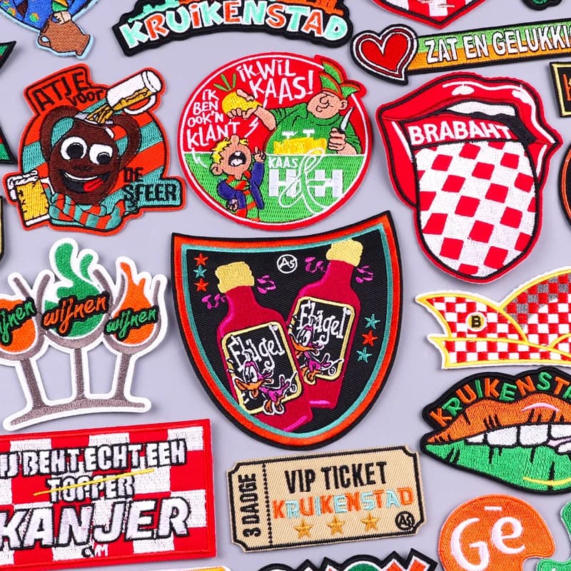 Patch ricamata olandese Kruikenstad Peeenrijk Birra Carnaval Applique 013 Emblema del partito Termoadesivo sulle toppe per adesivi per abbigliamento