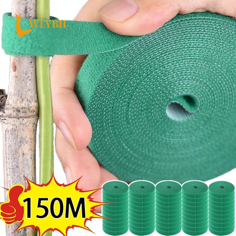 Nastro di supporto per piante in nylon Fascetta per cavi autoadesiva per fissaggio piante per piante riutilizzabili da giardino