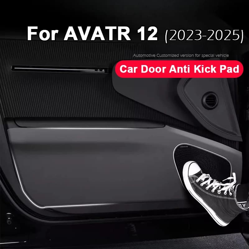 Per AVATR 12 2023 2024 2025 Accessori Auto Porta Auto Anti Kick Pad Protezione Tappetino Laterale Adesivi In Pelle Interni Styling Decor
