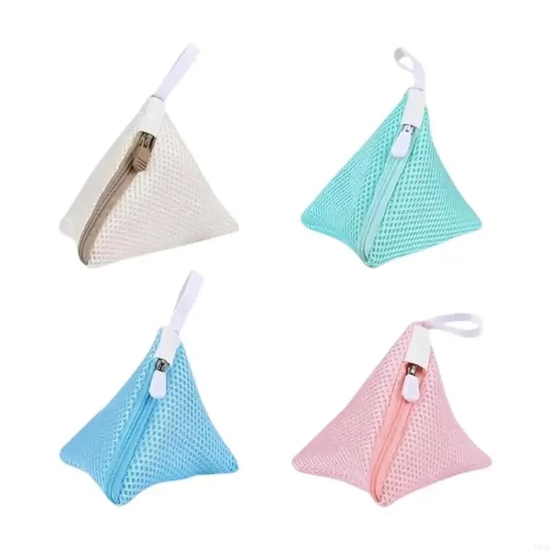 4 piccoli sacchetti a rete per il bucato con chiusura a zip per biancheria intima con perline e portaoggetti da viaggio