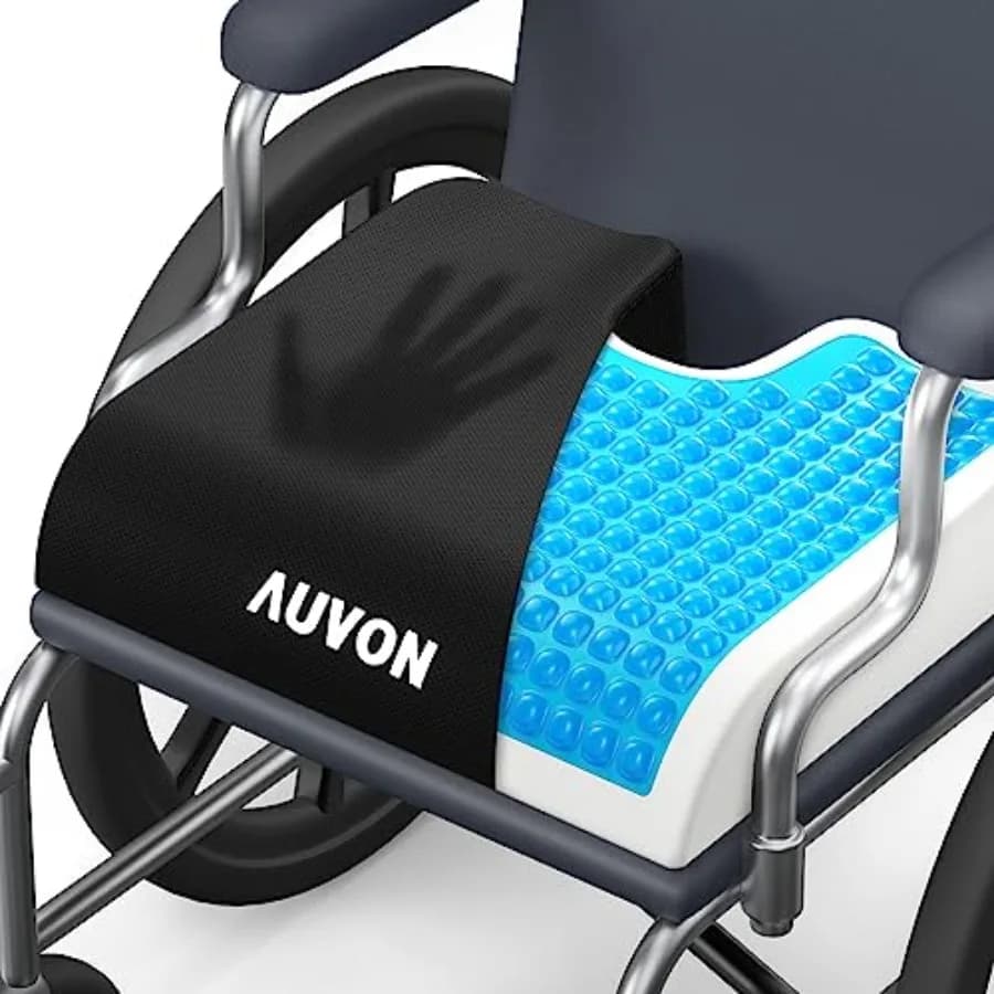 Cuscino in Gel per Sedia a Rotelle, Allevia la Pressione su Sciatica, Schiena e Coccige, Dolore da Piaghe e Ulcere, Rinfrescante Cuscino Ergonomico per Sedia con W