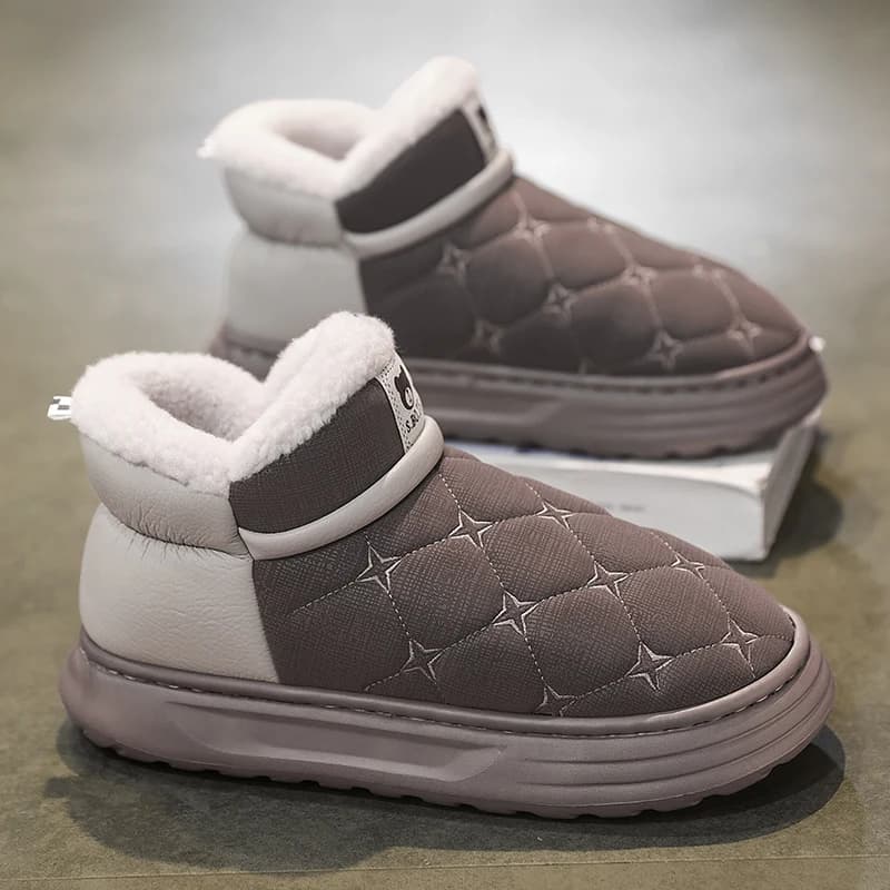 Snow boots autumn winter new warm velvet cotton shoes men's casual walking soft-sole non-slip fashion comfortable outdoor boots