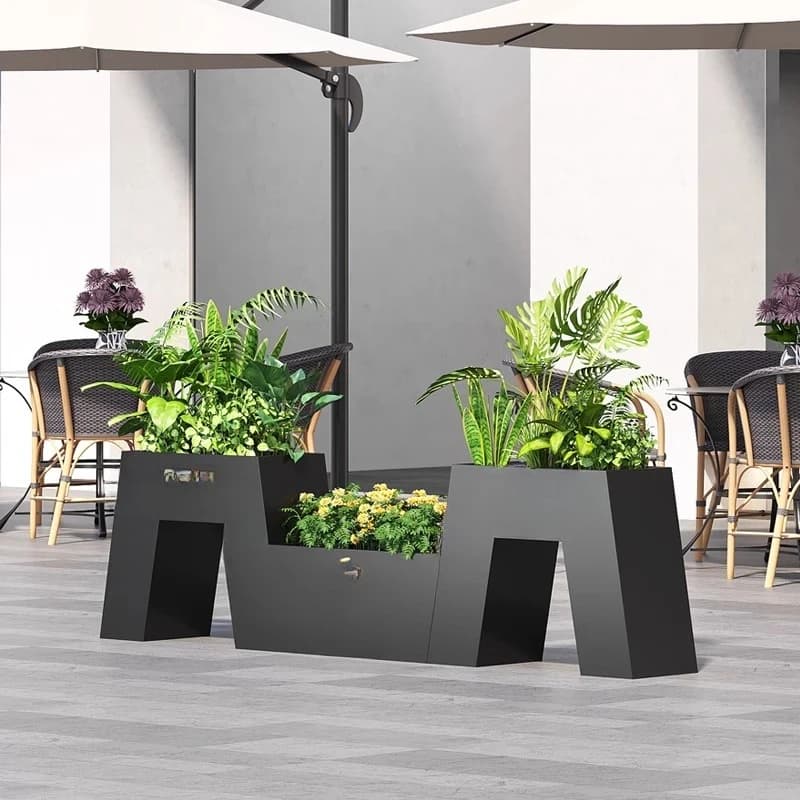 Scatola da fiori per esterni Vaso combinato Scaffale divisorio per esterni Strada commerciale Slot per fiori Piantare reparto vendite Giardinaggio in giardino