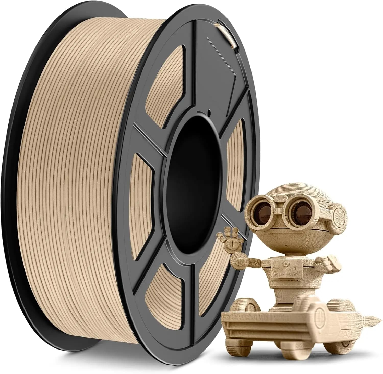 3D Printer Filament in Wood, Filament PLA Effect Wood, Filament PLA 1.75mm High Precision, High Strength, 3D Filament, PLA Wood 250g (0.55 pounds)
