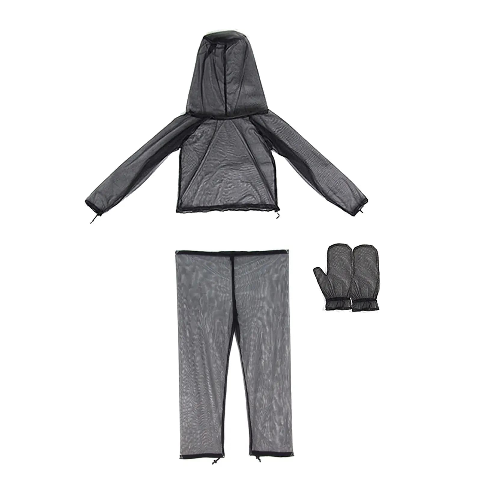 Tuta Anti-zanzara Bee Mesh Jacket Coat Pant guanti protezione esterna