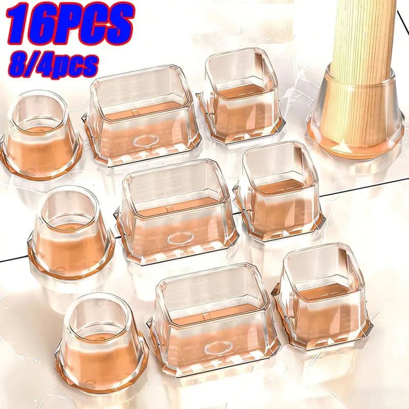 Protezioni per gambe di sedie in silicone, antiscivolo, resistenti all'usura, coprigambe per tavoli, protezioni antigraffio per pavimenti.