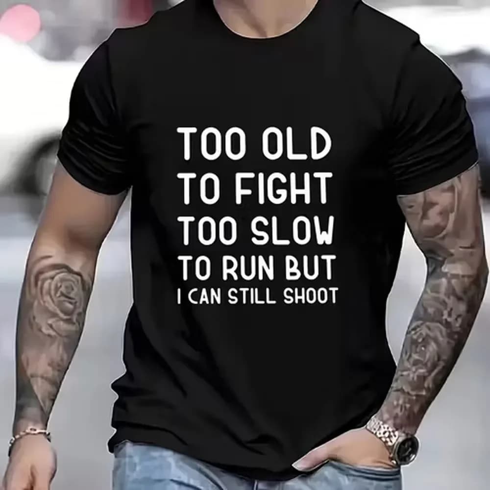 item picture fun letter heat transfer stickers too old to fight slow but can still shoot diy vinyl stickers for t shirts jeans and backpacks washable black and