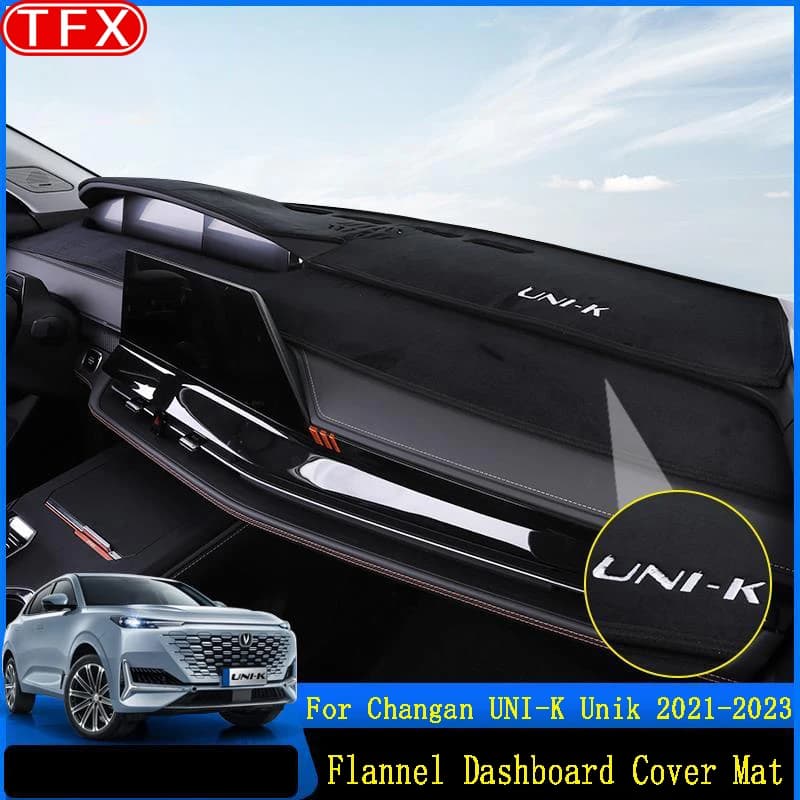 Auto Flanella Antiscivolo Anti UV Zerbino Cruscotto Copertura Pad Dash Zerbino Parasole Tappeto Per Changan UNI-K Unik 2021 2022 2023 Accessori