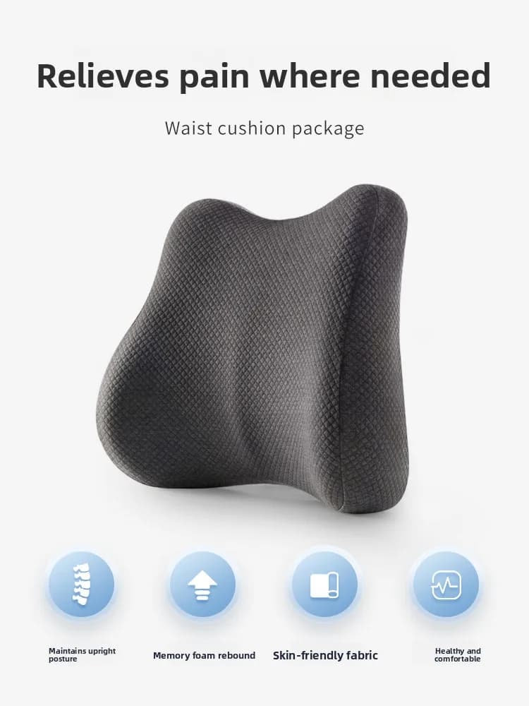 Sedia da ufficio in memory foam Cuscino di supporto Ba Cuscino di supporto lombare per lavoratori sedentari Donne incinte e automobili