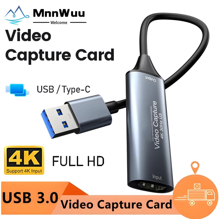 Scheda di acquisizione video USB 3.0 di tipo C 4K HDMI compatibile con USB/Tipo-c Videoregistratore per streaming live da gioco per Switch Xbox PS4/5