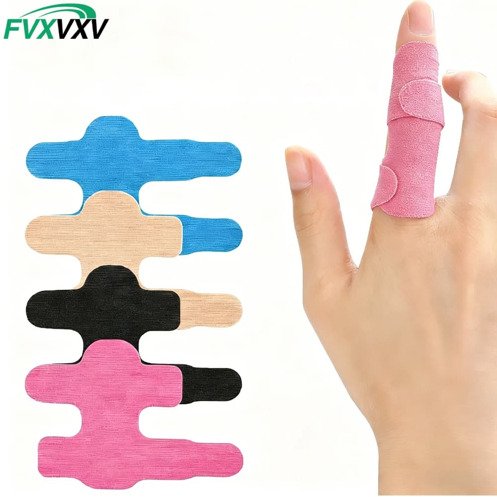 10PCS Thumb Support Tape,Self Adhesive Kinesiology Fingers Support Brace Straps Bandage Stretchy Athletic Tape for Sports,Workou