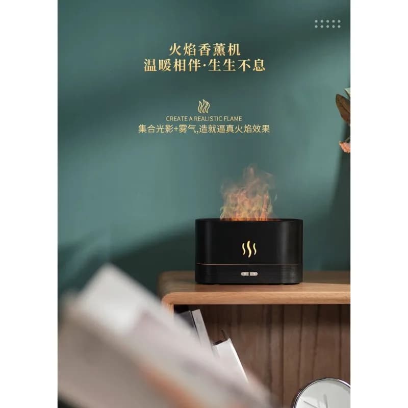 Umidificatore compatto ad ultrasuoni per aromaterapia, alimentato tramite USB, luce notturna ambientale, 2 pezzi per la casa