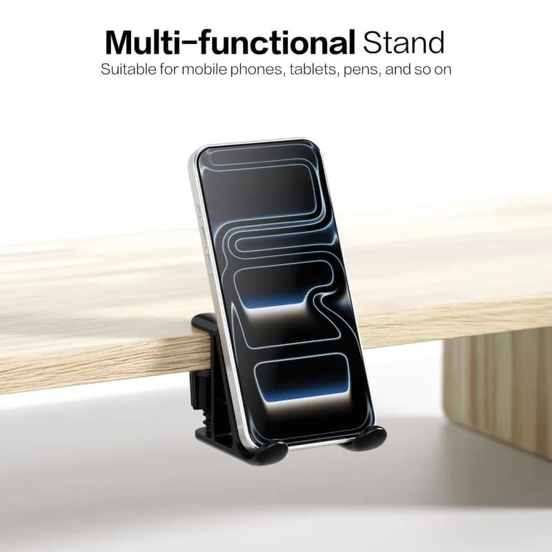 2/4-piece set of heat-adjustable knob phone and tablet holders, multi-thickness monitor stands, and storage organizers