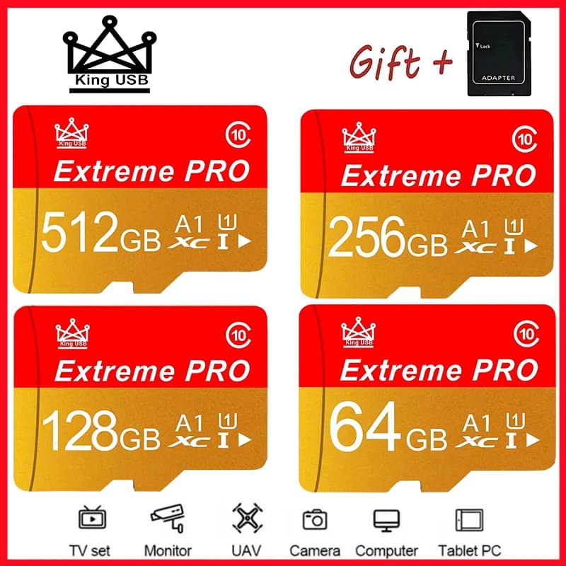 32gb 64gb 128gb 256gb 512gb for Smartphone Class 10 Sd Card Original Flash Micro Quality Durable High Speed High Quality Fast