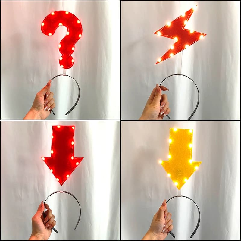 Unique Light up Arrow Headband LED Glowing Party Headband Novelty Birthday Carnival Halloween Hair Hoop Head Accessories