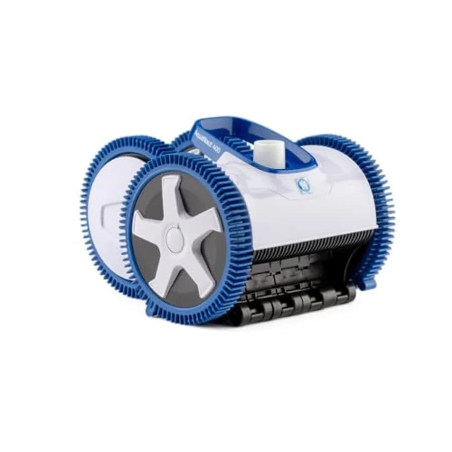Aspiratore per piscine interrate fino a 20 x 40 piedi, corpo in PVC, blu, aspirazione automatica con doppia spazzola a rullo