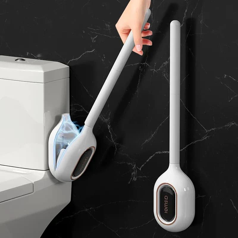 Nuovo scopino per WC per aromaterapia, per uso domestico, senza angoli morti, WC, montaggio a parete, strumento per la pulizia degli spazi vuoti in silicone, strutture del bagno