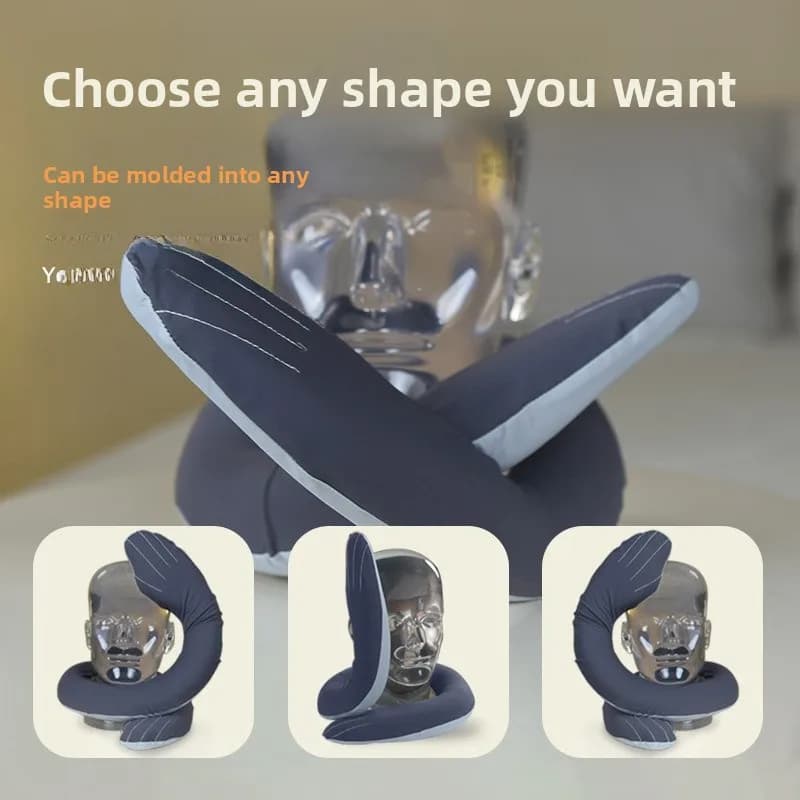 Cuscino Versatile a Spirale in Memory Foam per Supporto del Collo, Ideale per Viaggi e Pisolini in Ufficio, Leggero e Portatile, Imbottitura in Fibra Compressa