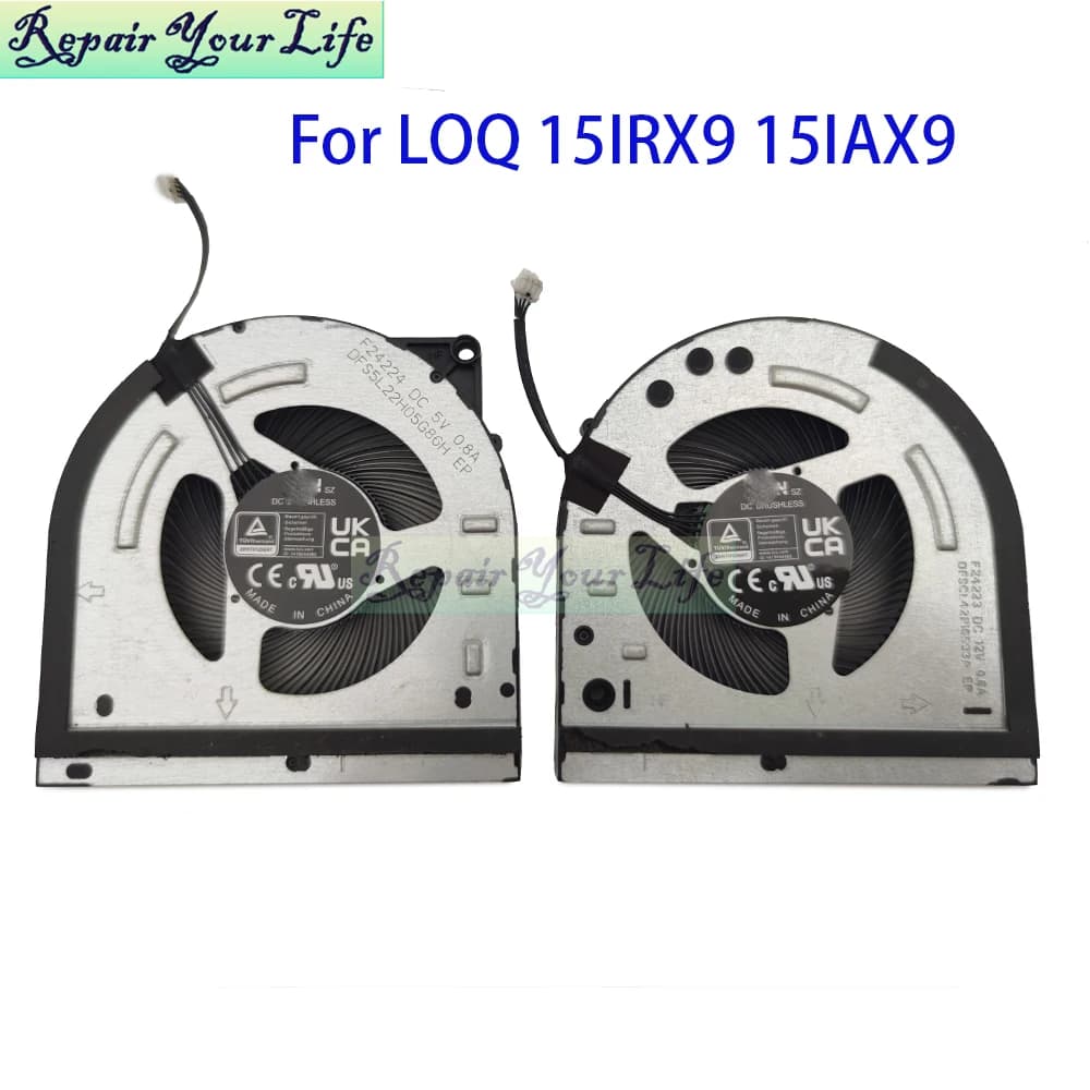 12V 5V Notebook di Raffreddamento CPU GPU Ventola Per Lenovo LOQ 15IRX9 15IAX9 15IAX9I 83DV 83FQ F24224 F24223 DFS5L22H05G86H DFSCL42P16593A