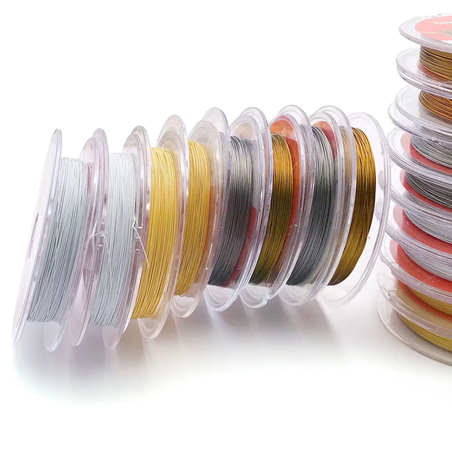Filo di rame in acciaio inossidabile da 50 m, filo per perline Colorfast, per accessori per la creazione di gioielli, braccialetti, collane, orecchini fai da te