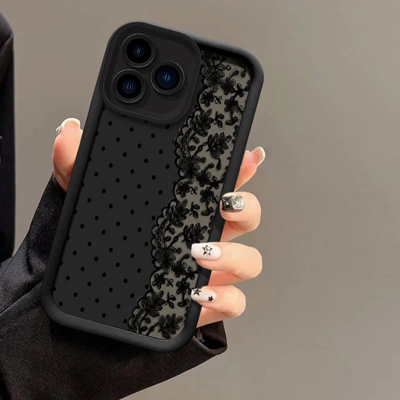 Phone Case For Xiaomi Poco M8 Pro F8 Ultra M7 4G M6 Plus M5S C51 C50 C40 C31 C65 C61 Circular Dots Lace Print Shockproof Cover